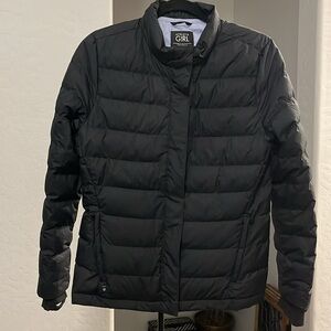 ATHLETA GIRL CAN'T SNOW ME DOWN JACKET in Black Full Zipper Puffer Size XXL 16.